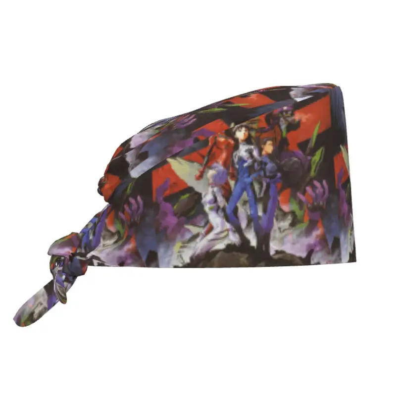 หมวก SCRUB Unisex สไตล์ Manga Evangelion ใส่สบาย สำหรับใช้งานในสถานพยาบาลและคลินิก
