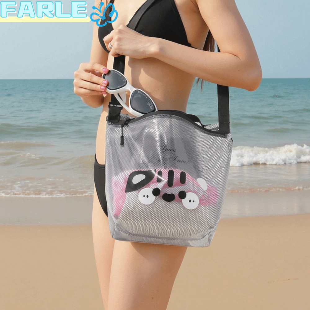 กระเป๋าแต่งหน้าแบบใสกันน้ํา PVC, สไตล์.Crossbody ความจุขนาดใหญ่