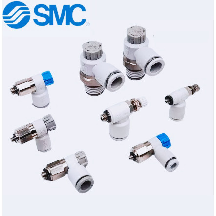 SMC Joint AS1201F AS2201F AS1211F AS2211F-M5 M3 01 02 03 04-04A 06A 08SA นิวเมติกคันเร่งความเร็ววาล์