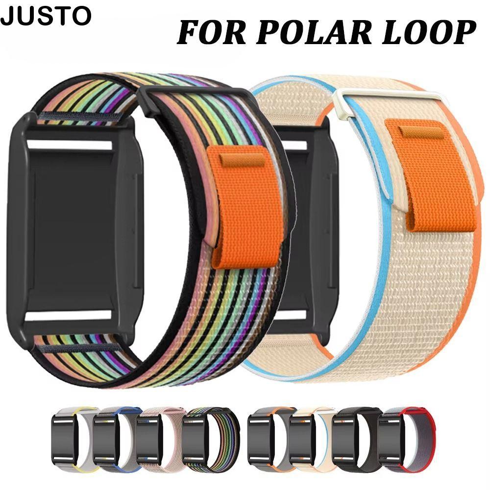 JUSTO Loop Strap, เปลี่ยนสายนาฬิกาแบบปรับได้, สายรัดข้อมือไนลอนน้ําหนักเบาสําหรับอุปกรณ์เสริมวงฟิตเน
