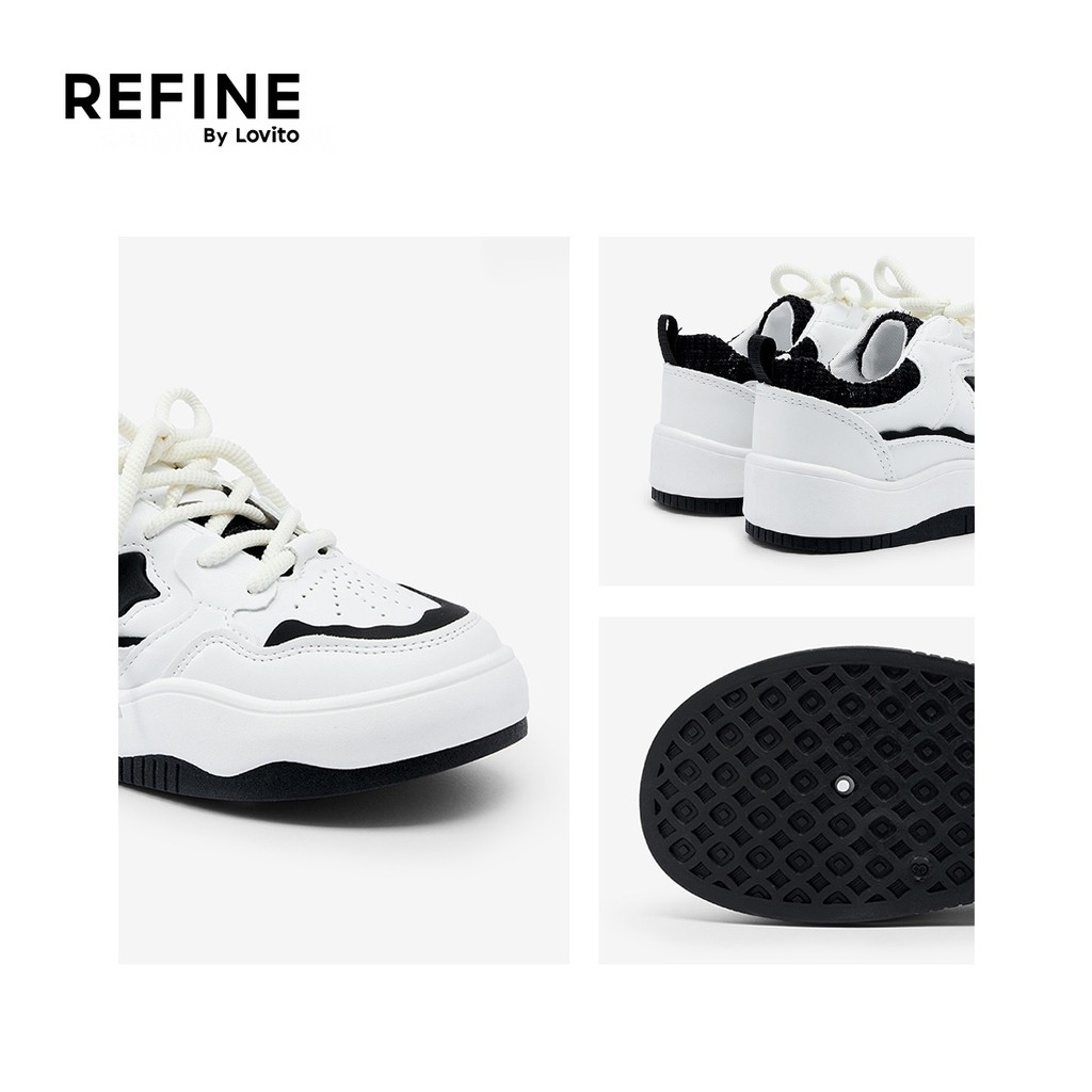(Lovito Refine) รองเท้าผ้าใบผู้หญิงแบบสีบล็อกสไตล์ลําลอง LR24EX029 ราคา ถูกที่สุด ดีลบีเคเค แกลเลอรีภาพที่ 5