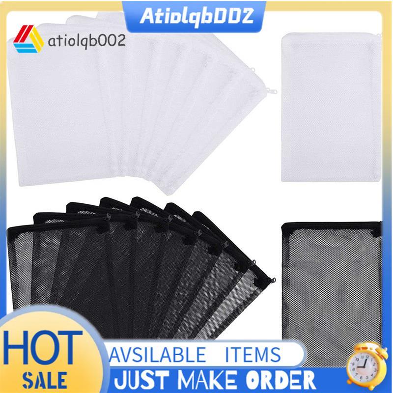 16 ชิ้น Aquarium Mesh Media Filter Bags, Nylon Media Filter Mesh Bags with Zipper (สําหรับ Particula