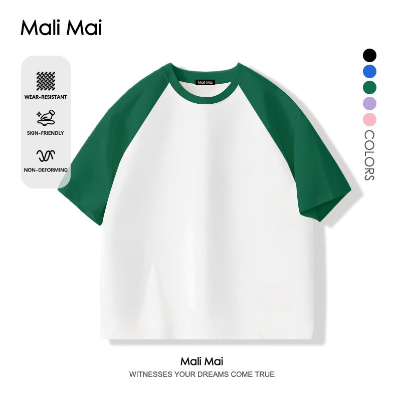 เสื้อยืดแขนสั้นสำหรับเด็ก ผ้านุ่มใส่สบาย ลำลองสบายๆ งานจริงสวย 【จัดส่งจากประเทศไทย】