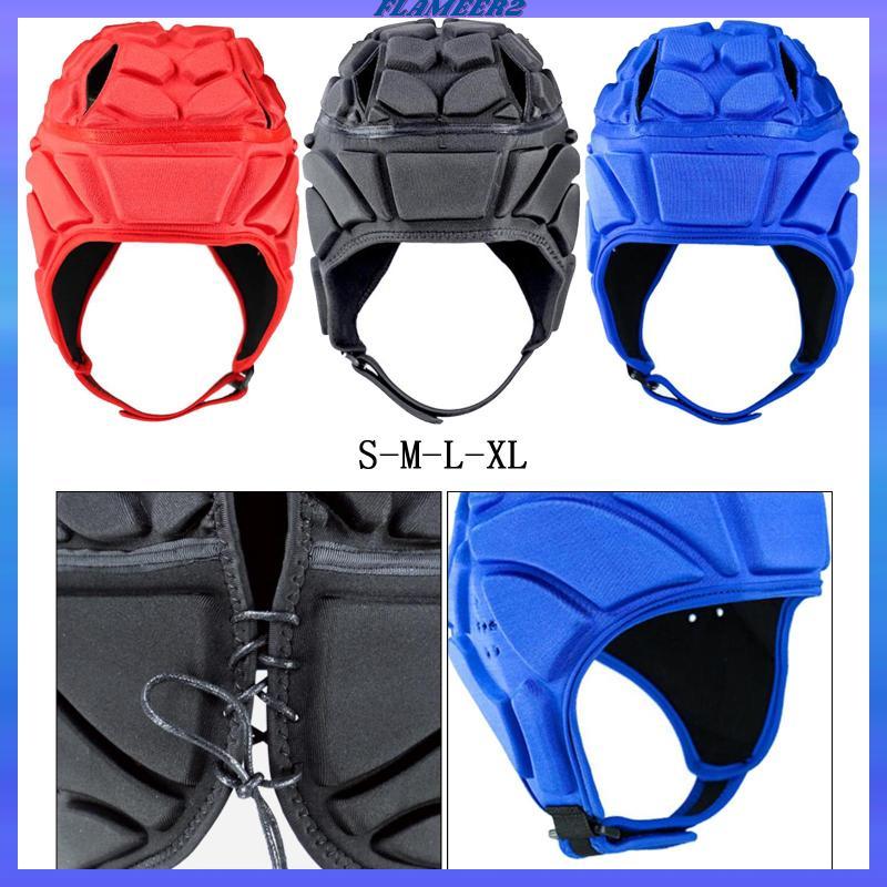 [Flameer2] Ultra Light Rugby Headguard EVA เบาะหมวกกันน็อคกีฬาป้องกันศีรษะปรับได้สําหรับฟุตบอลลาครอส
