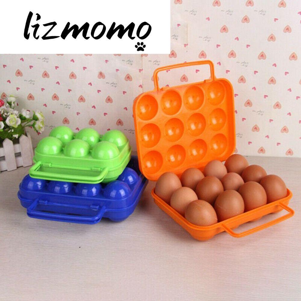 LIZMOMO 6/12 Grid Egg Storage Box Portable Organizer Egg Tray