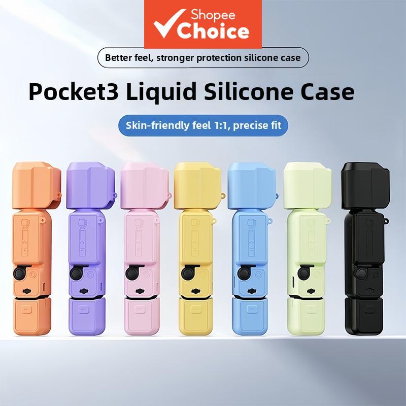 เคสซิลิโคนกันกระแทก Anti-scratch Body Cover สําหรับ DJI Osmo Pocket 3 อุปกรณ์เสริมสําหรับกล้อง Action Capa