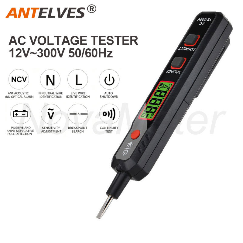 NCV Test Pen 12 ~ 300V AC Voltage Detector ดิจิตอลมัลติมิเตอร์ปากกา Zero Wire
