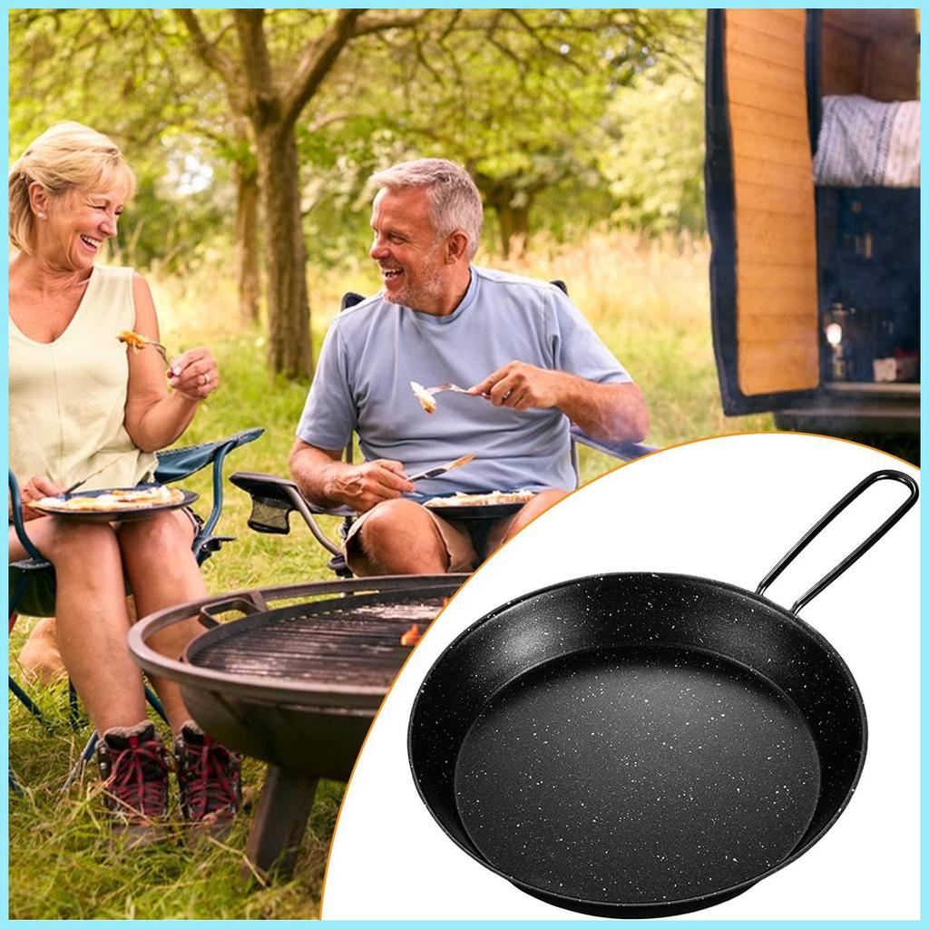 Camping Skillet กระทะทําอาหาร 7.87 นิ้ว Camping เครื่องครัวพับ Handle Nonstick Skillet สําหรับหอพัก 