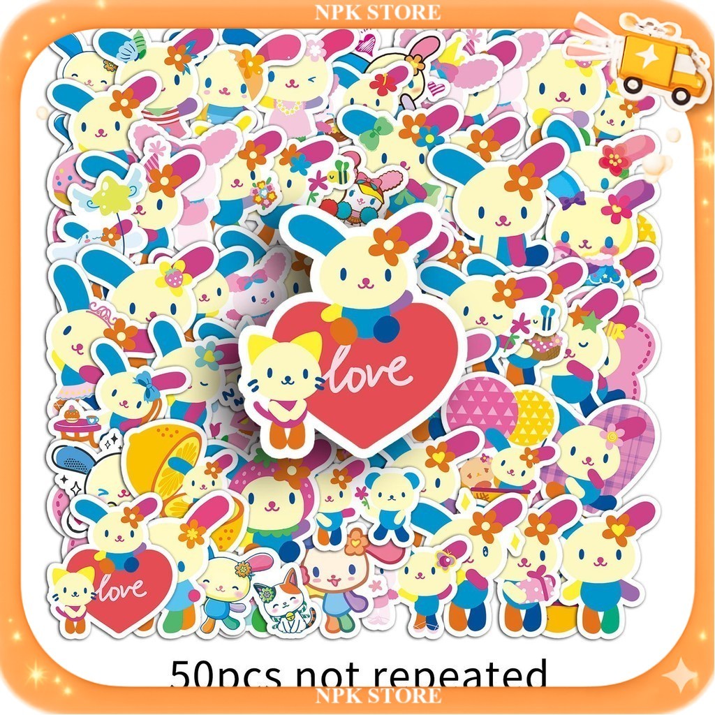 🔥🇹🇭พร้อมส่ง🇹🇭🔥 50แบบ สติกเกอร์ USAHANA flower bunny Sanrio sticker