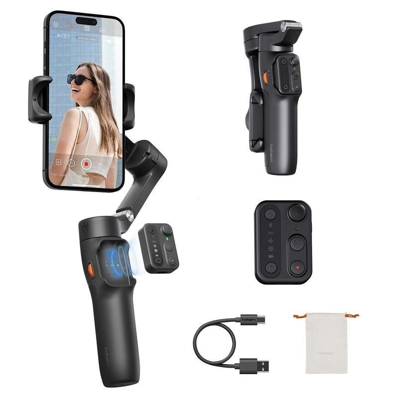 Hohem iSteady X3 SE ใหม่ Gimbal Stabilizer สําหรับ AI การติดตามใบหน้า,artphone Gimbal พร้อมรีโมทคอนโ