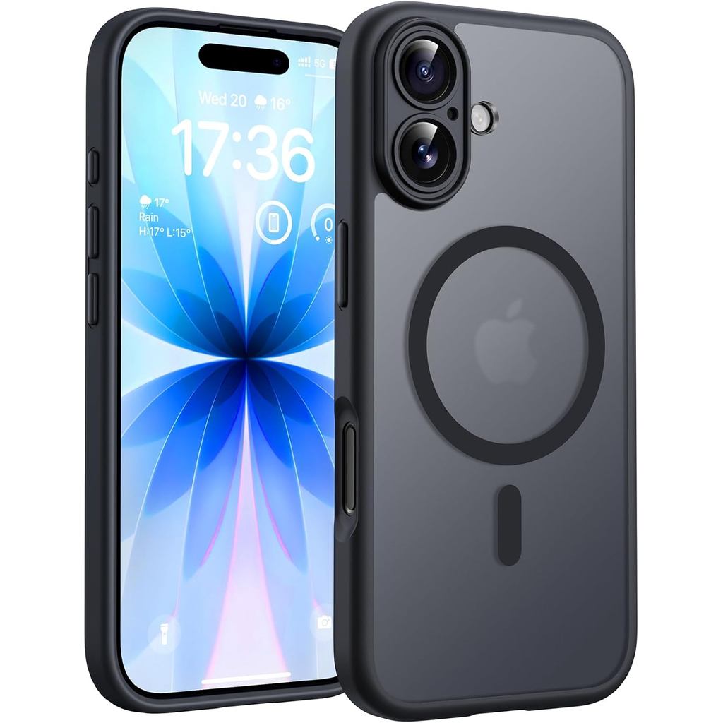 IPhone 17 6.3 นิ้ว (สีดํา) เคสโทรศัพท์โปร่งแสง Matte