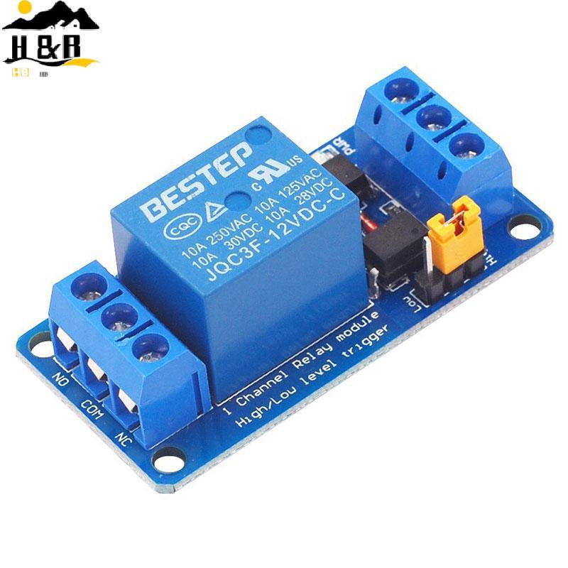 H&B 3.3V 5V 12V 24V 1 Channel Relay Module บอร์ดรีเลย์ทริกเกอร์ระดับสูงและต่ํา {th}