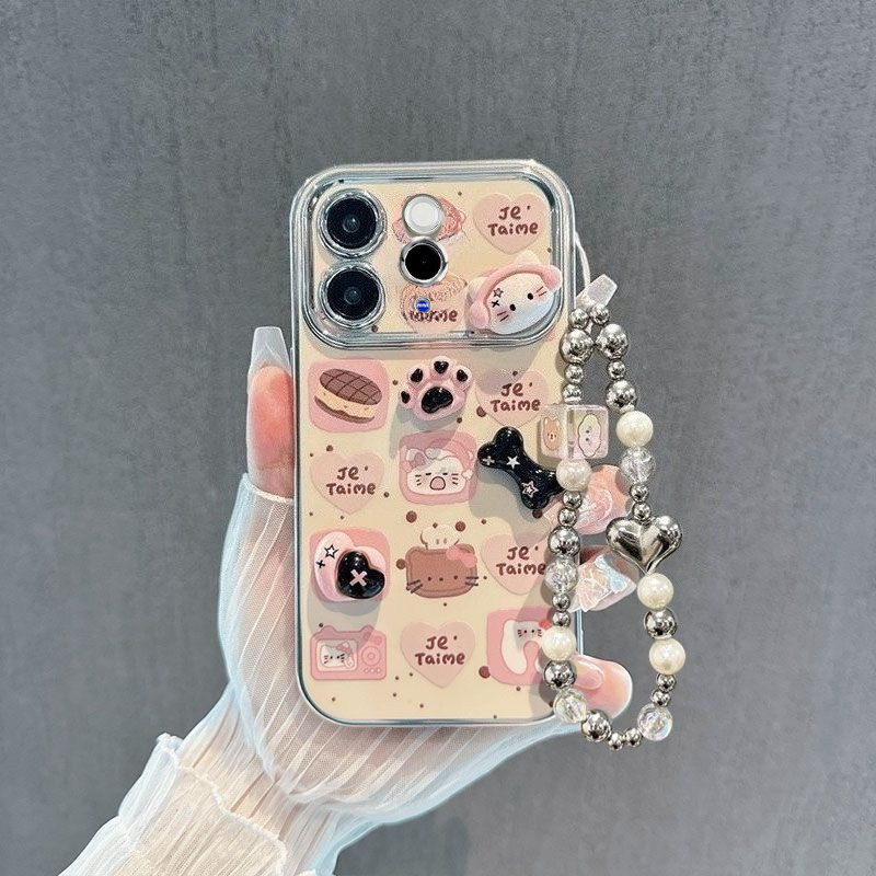 เคส Vivo V70 กรณี KT ตุ๊กตาแมวเคสโทรศัพท์ Electroplated