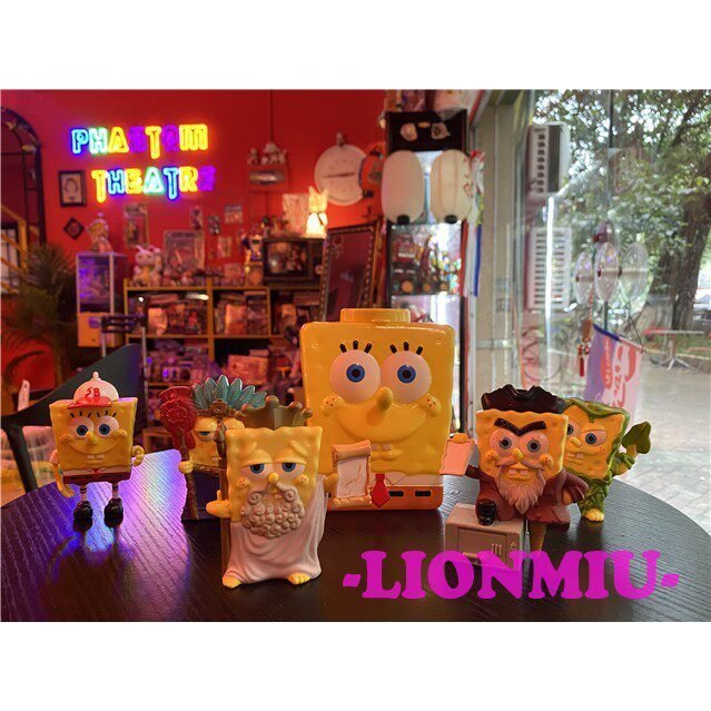 สินค้าเก่า SpongeBob SquarePants รุ่นพิเศษ Burger King ตุ๊กตาของเล่นขวดน้ําเครื่องประดับของเล่น