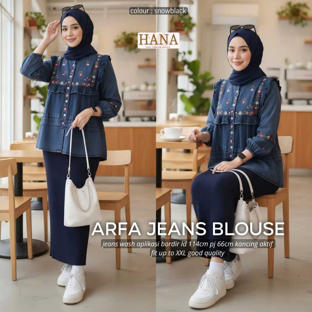 1304 ARFA JEANS BLOUSE by hANA ORIGINAL BRAND SOLO
