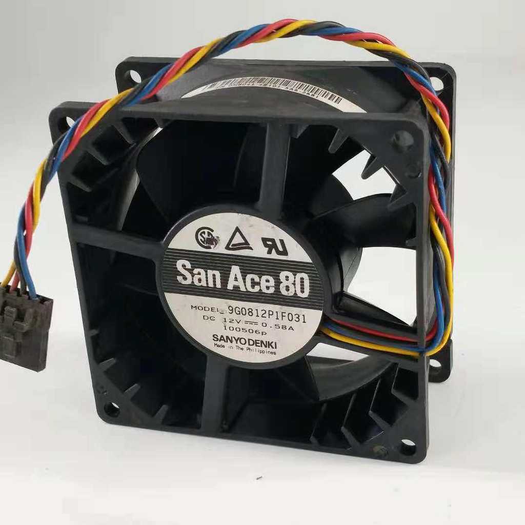 [อุปกรณ์เสริมระบายความร้อนคอมพิวเตอร์] Original Sanyo 8038 12V พัดลมระบายความร้อนปริมาณอากาศขนาดใหญ่
