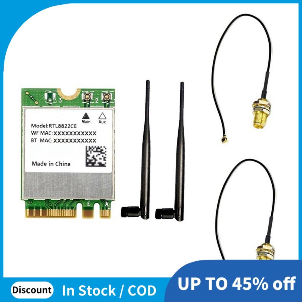 RTL8822CE การ์ดเครือข่ายไร้สายDual-Band 2.4G/5G M.2 A/E Key WiFiการ์ดบลูทูธ 5.0 แล็ปท็อปWin10/11 Lin