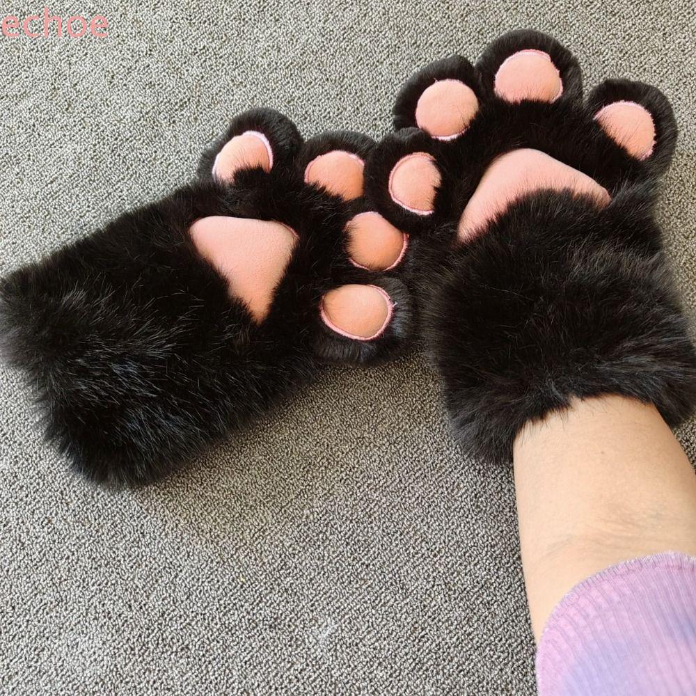ECHOEDGE ถุงมือตุ๊กตาแมว Paw kawaii สำหรับ fursuit kigurumi เหมาะสำหรับของขวัญ