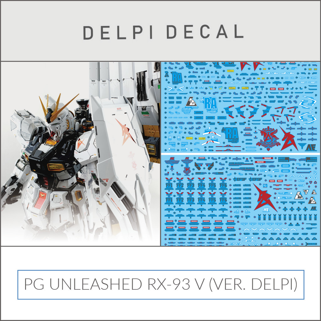 Delpi Decal ดีคอลน้ำ PG UNLEASHED RX-93 V: ยกระดับกันพลาให้สมจริงยิ่งขึ้น