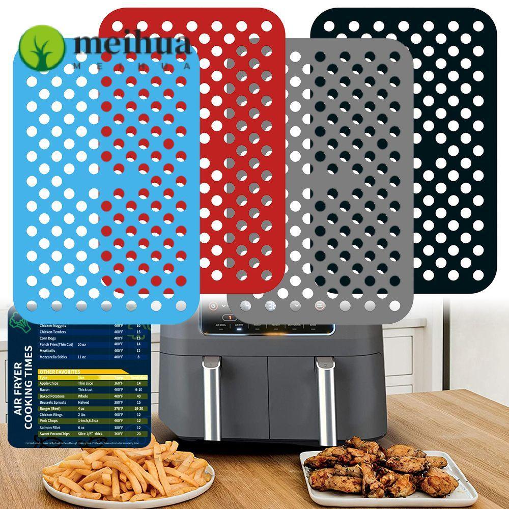 MEIHUA Air Fryer Mat อุปกรณ์เสริมสี่เหลี่ยมผืนผ้า Nonstick สําหรับ Ninja DZ201 Foodi สําหรับ Ninja F