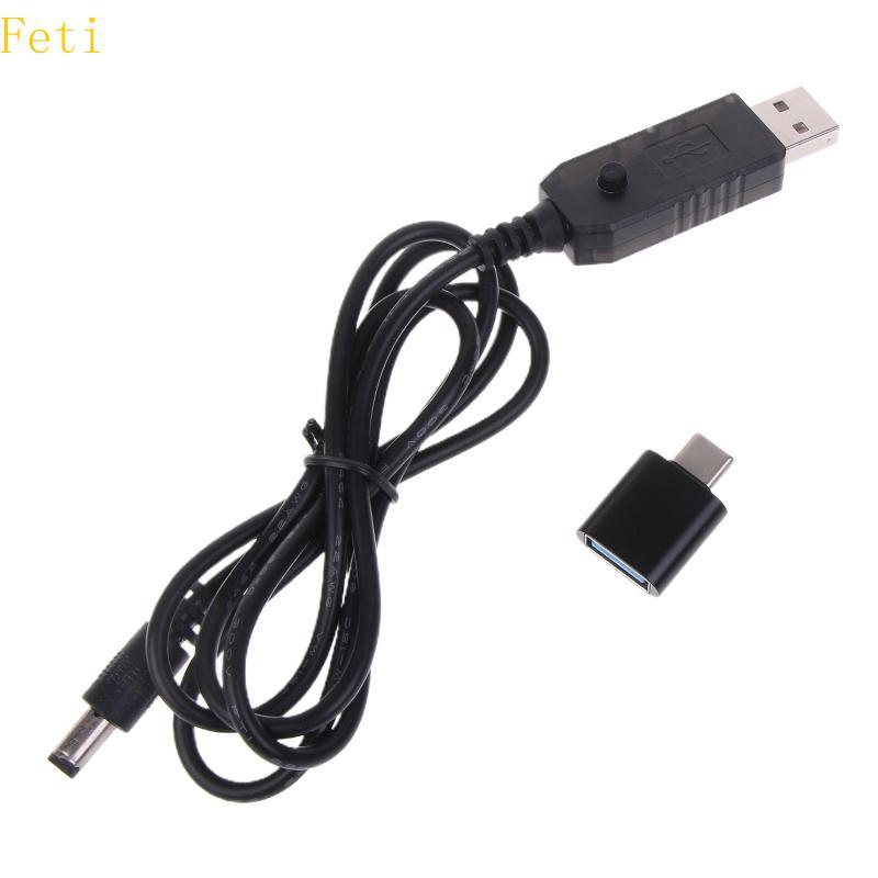 Feti Universal 1 M USB C PD Type C QC3 0 USB ถึง 5 5x2 1 มม.5 V-12 V Step Up สายไฟสําหรับเราเตอร์ใดๆ