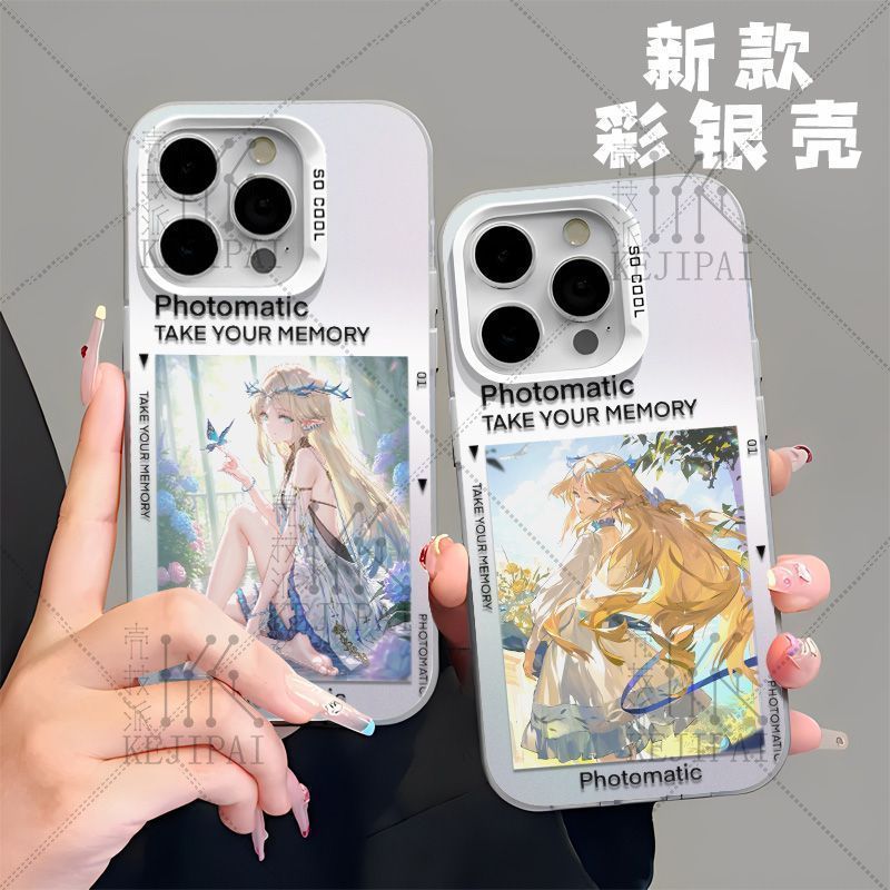 Wuthering Waves/Cartethyia/Cartethyia Carterhyia สินค้าสีสันเงินเคสโทรศัพท์ iPhone/ofij
