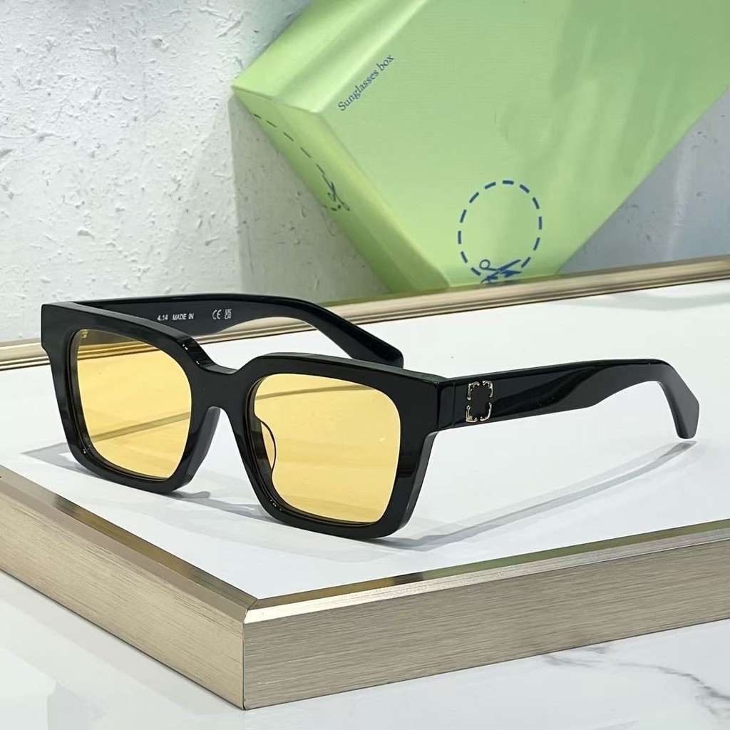 RMUZ OFF-WHITE OERI111Fashionable and luxurious retro square sunglasses for men and women, suitable 