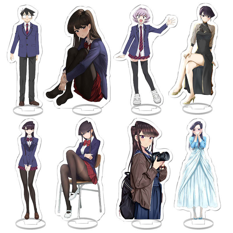 อนิเมะ Komi Can't Communicate สแตนดี้อะคริลิค ของตกแต่งโต๊ะ ของขวัญนักเรียน