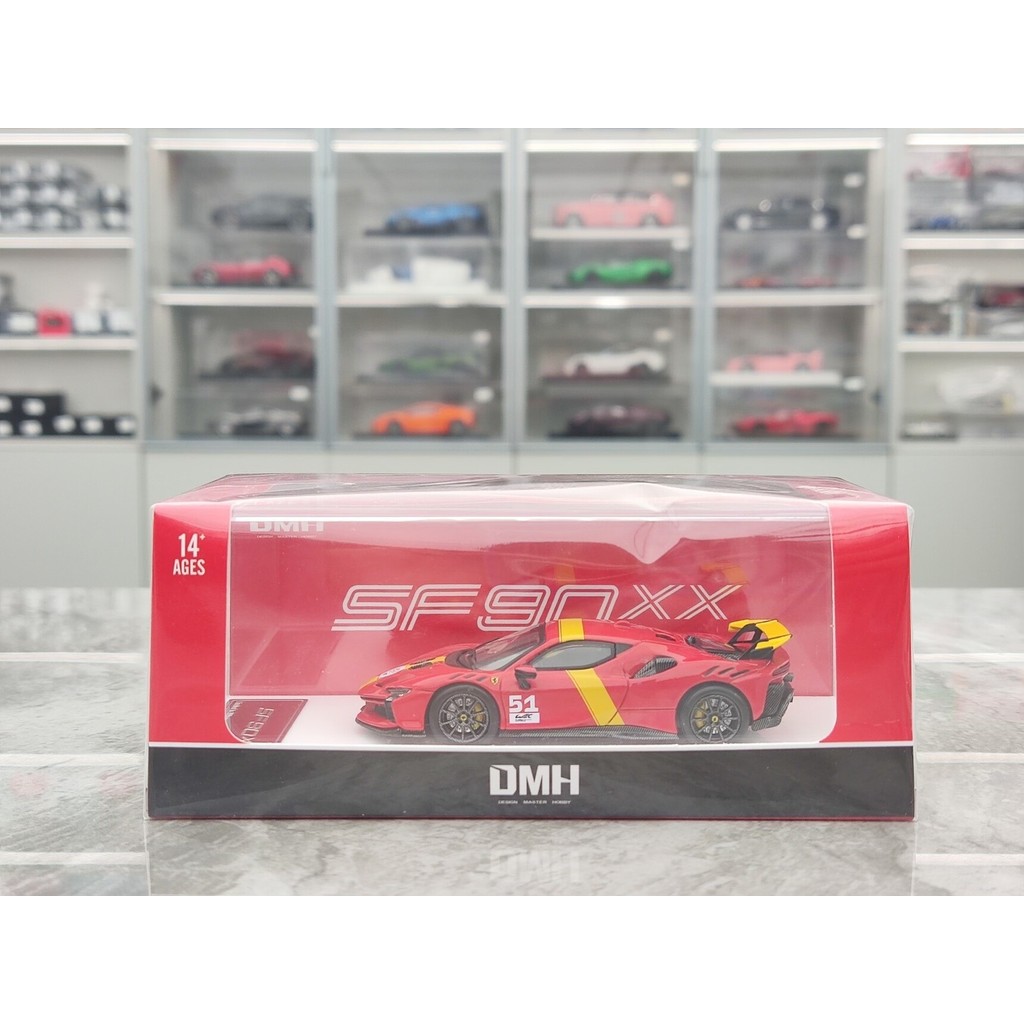 [คลังสินค้าพร้อม 1] DMH 1/64 Ferrari Leap Horse SF90 XX Stradale Red No. 51 DMH084