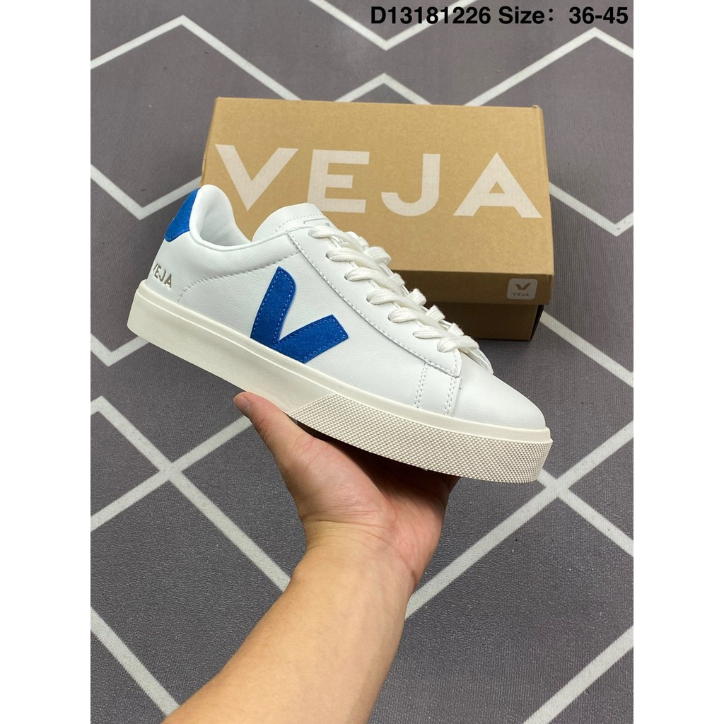 Veja Campo Low-top Sneakers รองเท้าหนังแท้ สำหรับสวมใส่ทั่วไปและออกกำลังกาย รหัส 0440