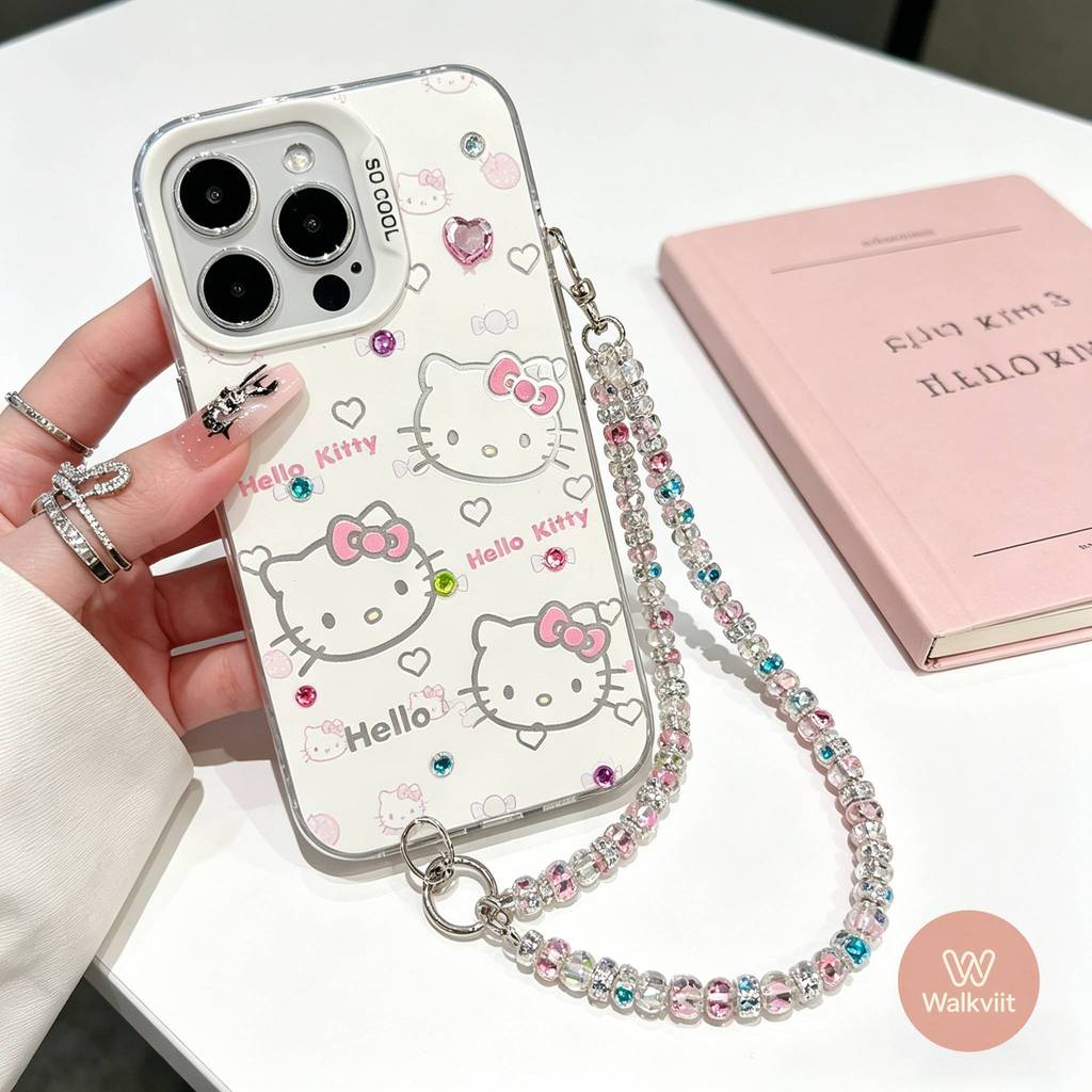 เคส OPPO A54 A57 A58 A60 A76 A52 A16 A17 A18 A3 A31 A35 A38 A3X A5i A6X A15 A3s ลาย Hello Kitty คริสตัลสวย น่ารัก อินส์ ราคา ถูกที่สุด ดีลบีเคเค แกลเลอรีภาพที่ 4