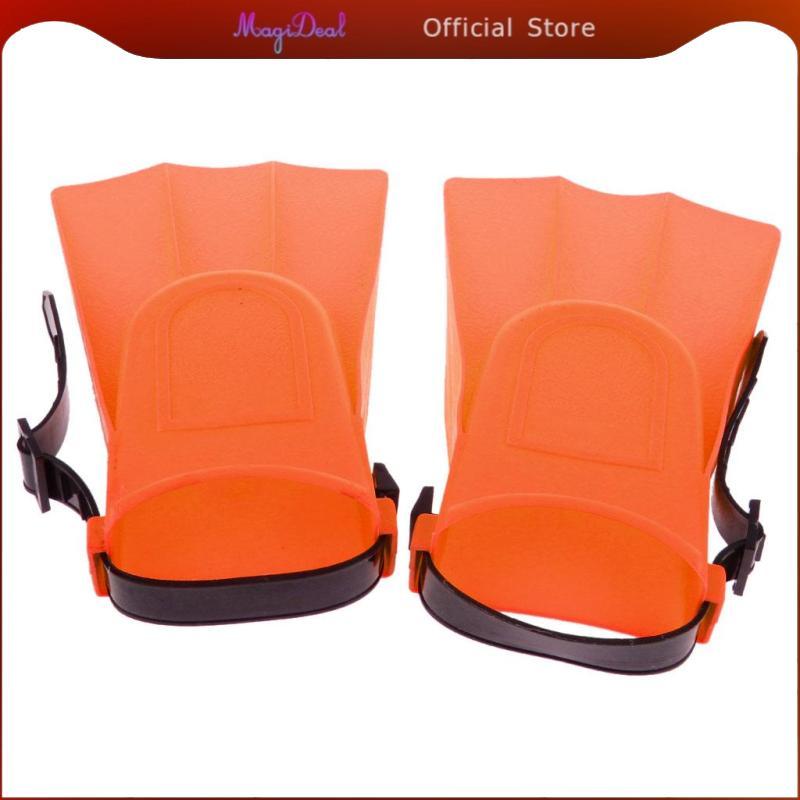MagiDeal Learn Swimming เด็กเด็ก Soft Adjustable Snorkel Fin Flippers สระว่ายน้ําชายหาด