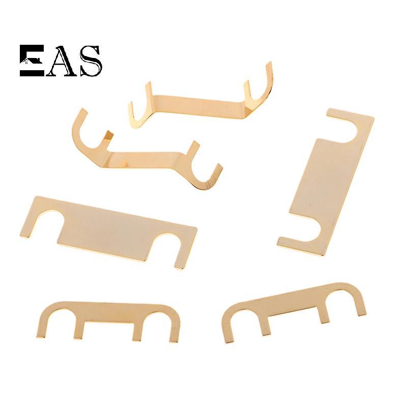 [EA] 1 คู่ลําโพงทองแดงบริสุทธิ์การเชื่อมต่อชิ้นสี่คอลัมน์คู่สายเสียง DIY กล่องแยกเสียงชิ้นตรง Thi ทอ
