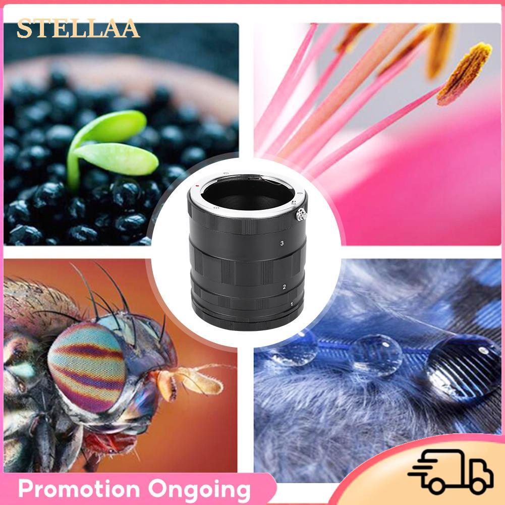 Stellaa Stellaa โฟกัสแบบแมนนวล Macro EXTENSION Tube Close-Up เลนส์อะแดปเตอร์แหวนสำหรับ E Mount NEX ก