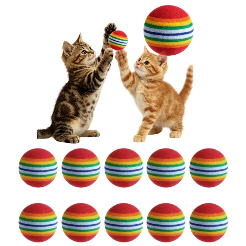 สัตว์เลี้ยงของเล่นบอล Interactive ของเล่นแมวเล่น Chewing Rattle Scratch โฟมธรรมชาติการฝึกอบรมอุปกรณ์สัตว์เลี้ยง
