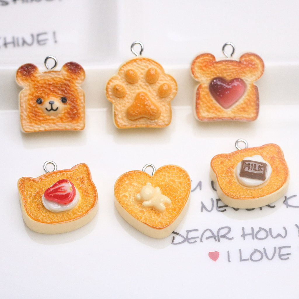 อุปกรณ์การทำขนมปังและของเล่นBear Resin สำหรับ DIY มีโซ่สร้อยข้อมือลูกอม