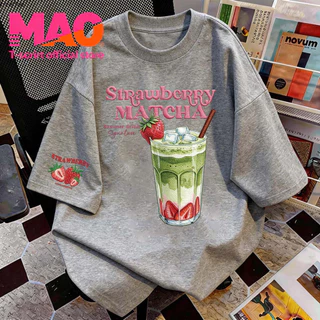 COD✅ (จัดส่งในกรุงเทพฯ) MAO Shop ❗ เสื้อยืดแขนสั้นพิมพ์ลายเครื่องดื่มเย็นสดชื่นในฤดูร้อน สไตล์เกาหลี ผ้าสบาย M03