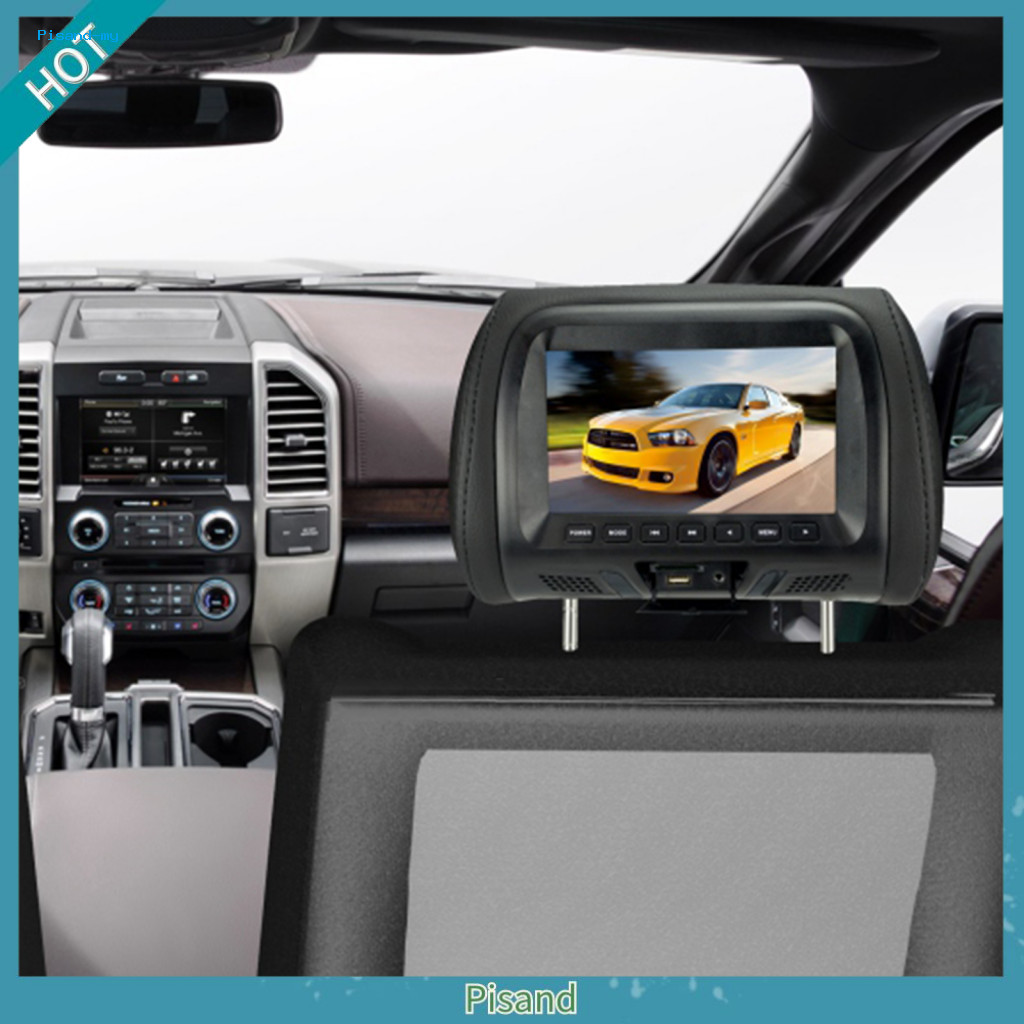 Pisand L7M ความบันเทิงที่นั่งด้านหลังหน้าจอ LED LCD Universal 7 นิ้ว Clear Definition Headrest Monit