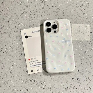 เคสไอโฟน17 โรแมนติกดาวโบว์ผูกนุ่ม สำหรับ IPhone 16 15 11 14 12 13 Pro Max 16 14 8 7 6 15 Plus 13 16 14 12 15 Pro XS XR