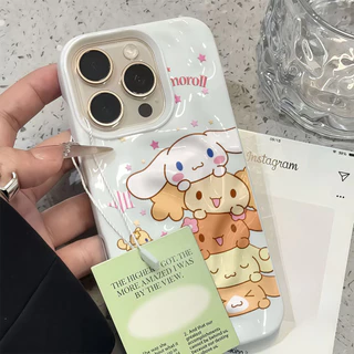 💖จัดส่งในพื้นที่💖 เคสเหมือนอุกกาบาต ลูกสุนัขห้าตัวซ้อนกัน น่ารัก สําหรับIPhone17 15 14 13 11 7 8 plus Pro Promax X XR XS
