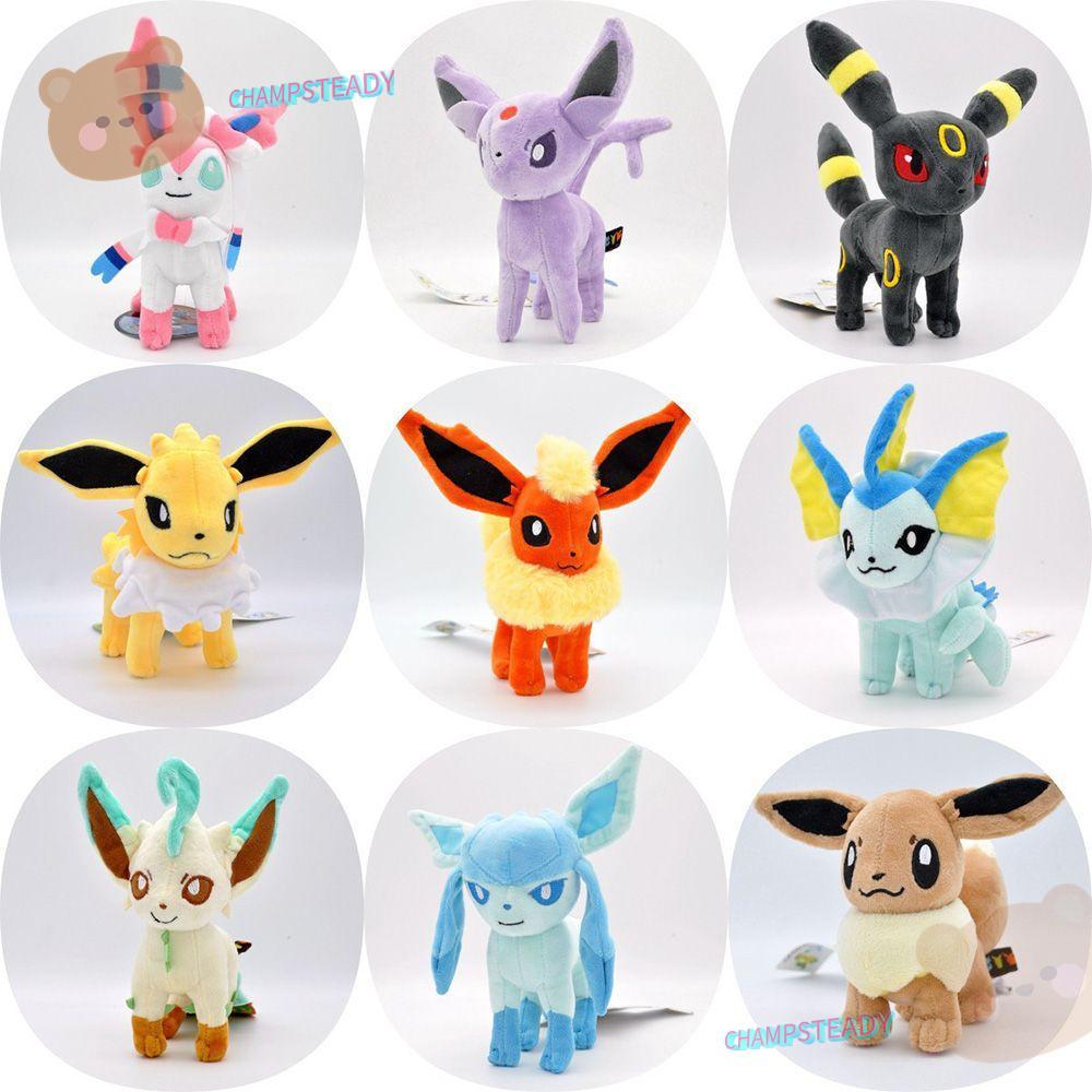 CHAMPSTEADY 20 ซม.Eevee Plush ของเล่นเด็กของขวัญ Umbreon Vaporeon Flareon ผ้าฝ้ายนุ่มรูปตุ๊กตา