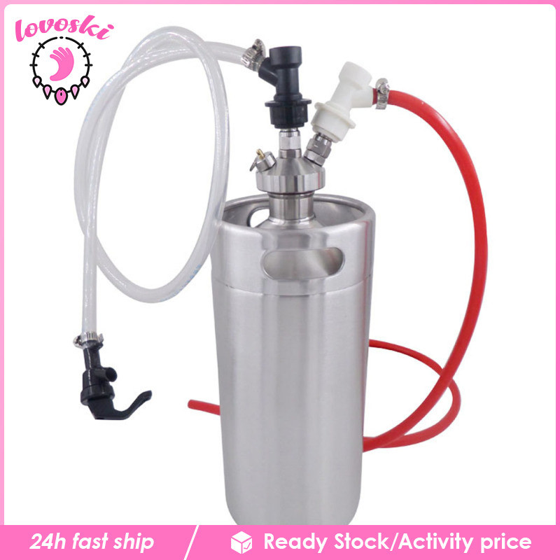 [Lovoski] Mini Keg Beer Growler Spear Tap Dispenser สําหรับหัตถกรรมเบียร์ Growler,2L,3.6L 5L