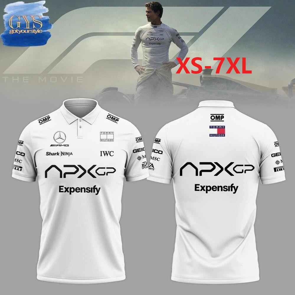 เสื้อโปโลแขนสั้น_unisex_สไตล์_F1_APX_GP_Racing_Team