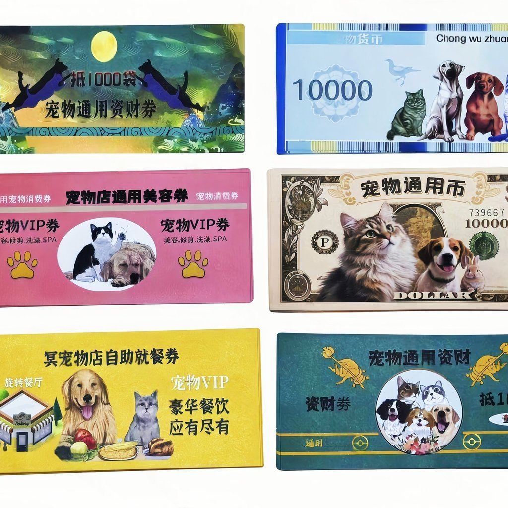 Pet Funeral Sacrificing Dollar Supplies บัตรกํานัลงานศพ Beauty Washing Voucher Buffet Paper Money He