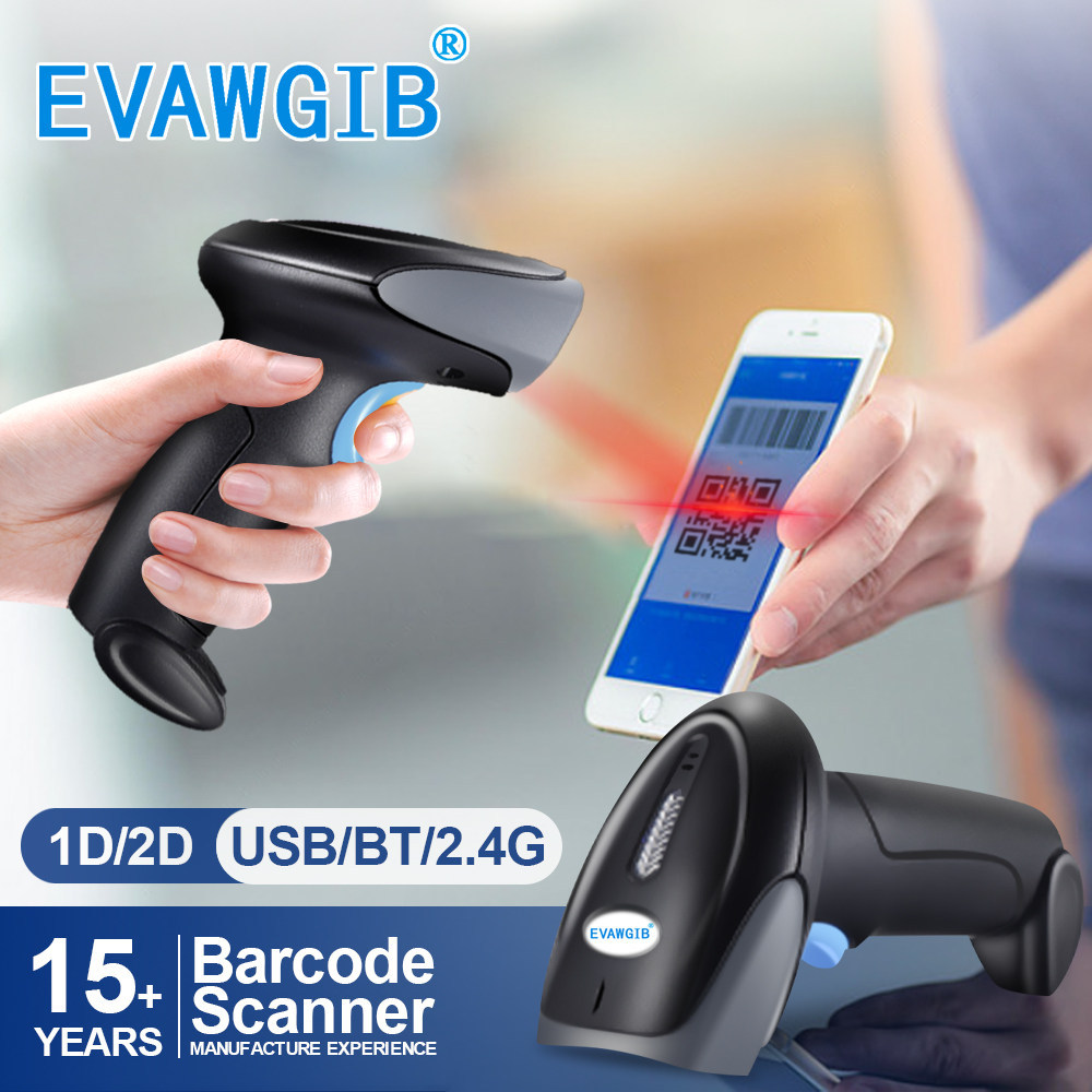เครื่องสแกนบาร์โค้ด QR ของแท้ BlueTooth Wireless 1D 2D QR Barcode Scanner BarCode Reader TPTL