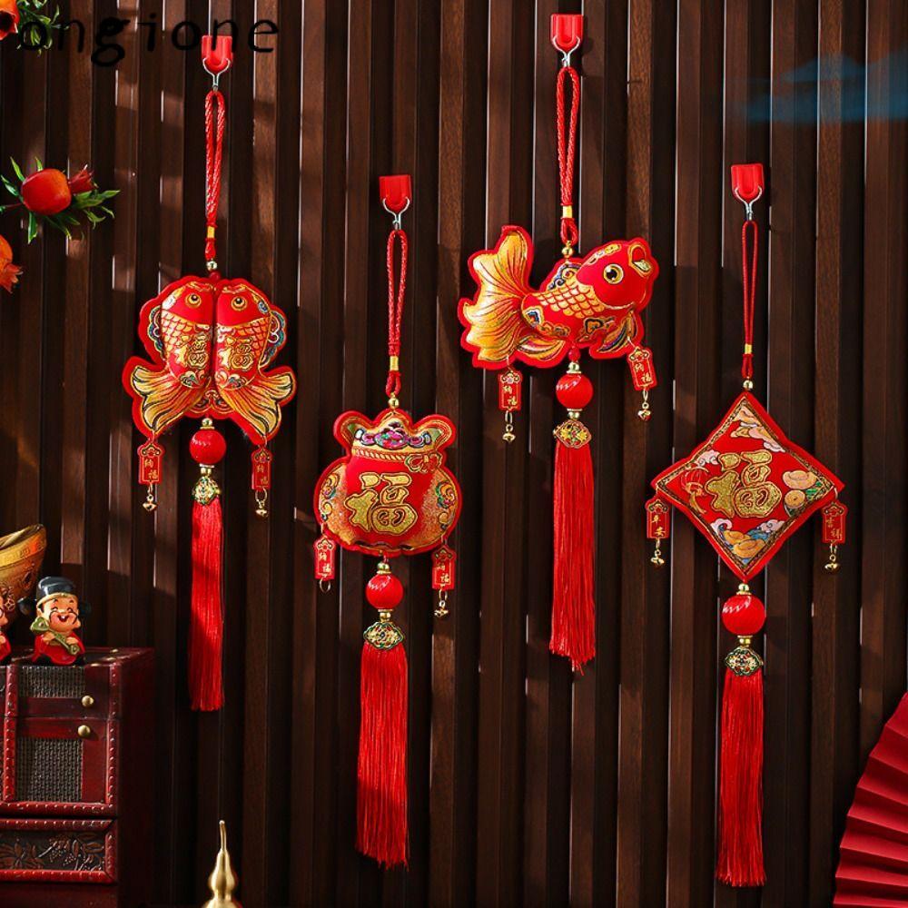 จี้ ONGIONE Fu Zi, Dragon Year Lunar Year ตกแต่งตรุษจีน, 2024 ประตู Flocking เทศกาลฤดูใบไม้ผลิแบบดั้