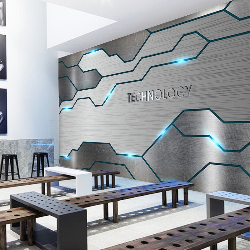 เทคโนโลยี 3d Sense IT บริษัทด้านหน้าโต๊ะวอลล์เปเปอร์ Office Studio วอลล์เปเปอร์ Gaming Store Interne