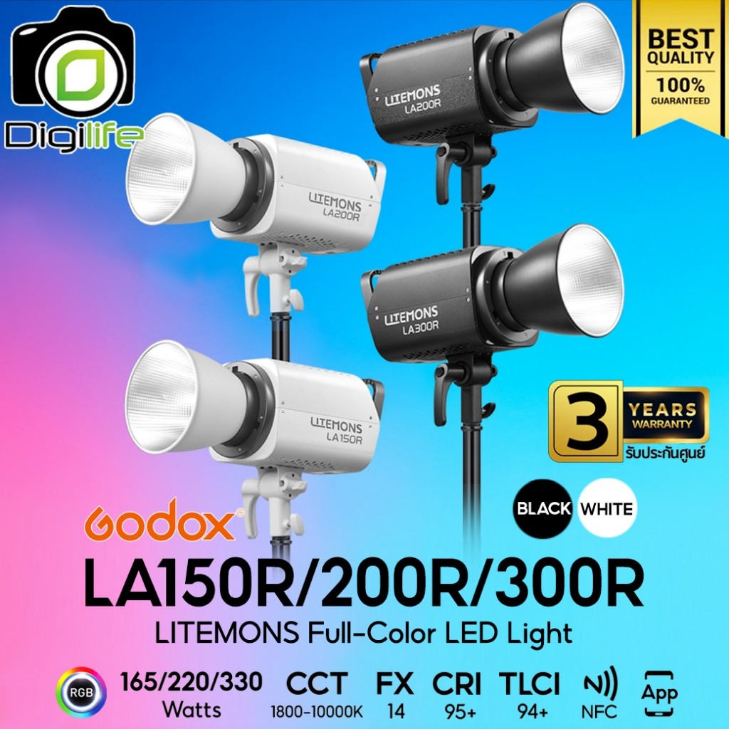 Godox LED Litemons LA150R, LA200R, LA300R RGB - Bowen Mount - รับประกันศูนย์ Godox Thailand 3ปี / Di