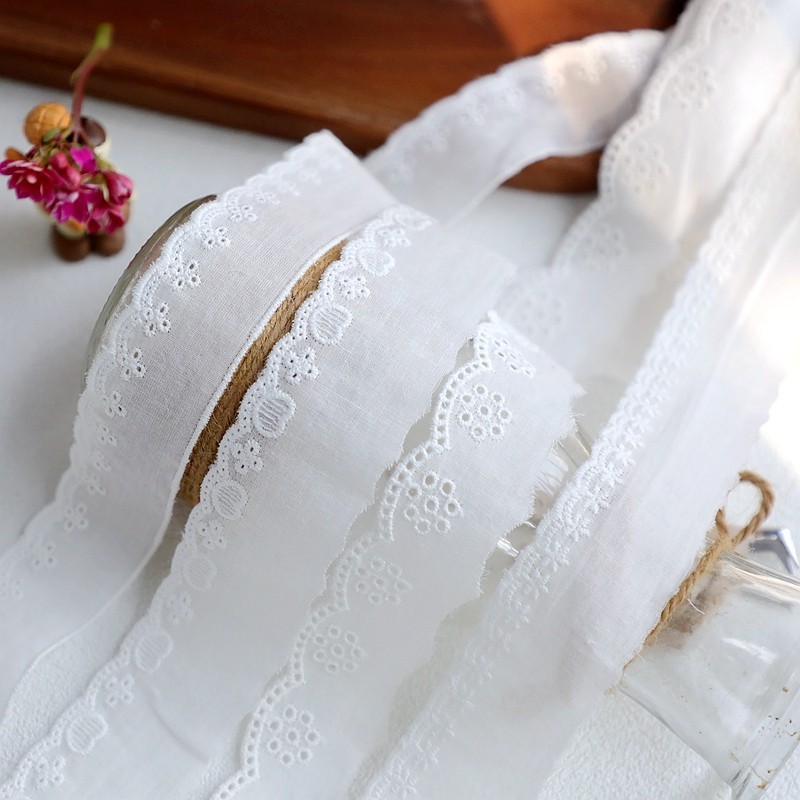 lace ปักลูกไม้ 1 หลา ใช้งานได้หลายแบบ กับกระโปรง ผ้าม่าน และเสื้อผ้า วัสดุทำด้วยมือ