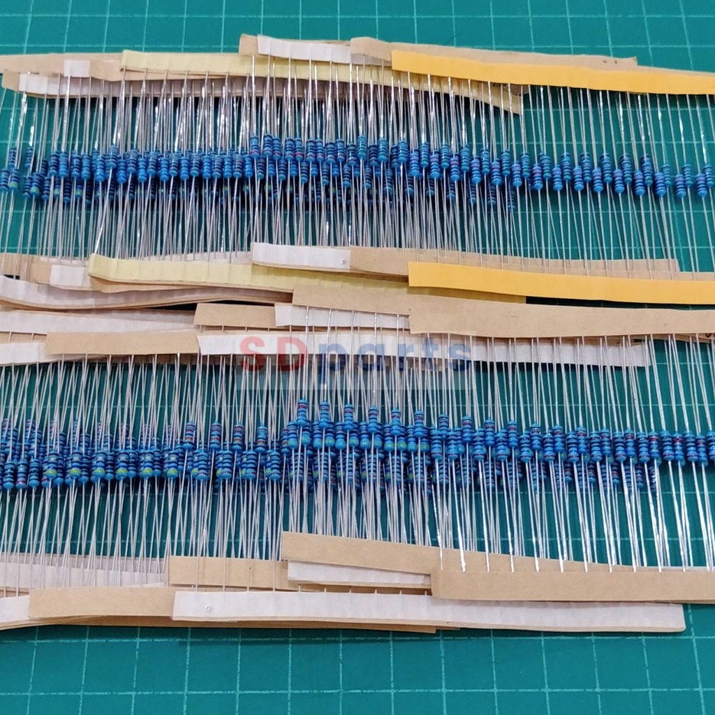 (5 ตัว) ตัวต้านทาน 1/4W ขนาด 0R ถึง 91R ตัว R รีซิสเตอร์ Resistor ฟิล์มโลหะ Metal Film 1/4W 1% #MF 1